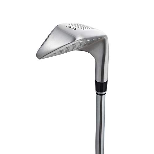 MAZEL Golf Pitching & Chipper Wedge,Right Handed,35,45,55 Degree Available for Men & Women,Improve Your Short Game (Left, Stainless Steel (Black Head), Regular, 55)