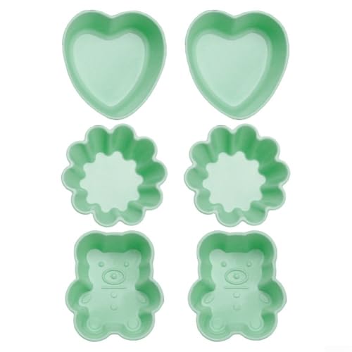 Vasiumic Vasos de silicona reutilizables para pastelería, resistentes al calor hasta 230 °C, cupcakes, gelatinas, pudines, fiestas, vacaciones, verde, rosa, colorido (verde)