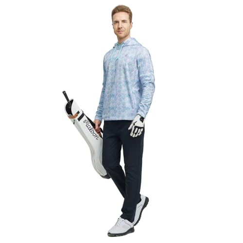 Image of M MAELREG Hoodies for Men Golf Fleece Hooded Sweatshirts Dry Fit Athletic Lightweight Casual Midlayer Mens Hoodies Pullover