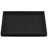 AZNABLE アクセサリートレイ おしゃれ ジュエリートレイ ベロア トレイ 小物入れ グレー 小物トレイ (ブラック)