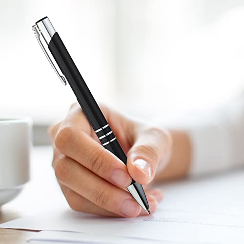 10 Penne A Sfera GIMEI Nere - Scrittura Fluida, Design Elegante Con Clip - Foto 12