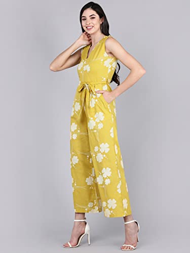 Image of Vaamsi Women's Cotton Above The Knee Jumpsuit
