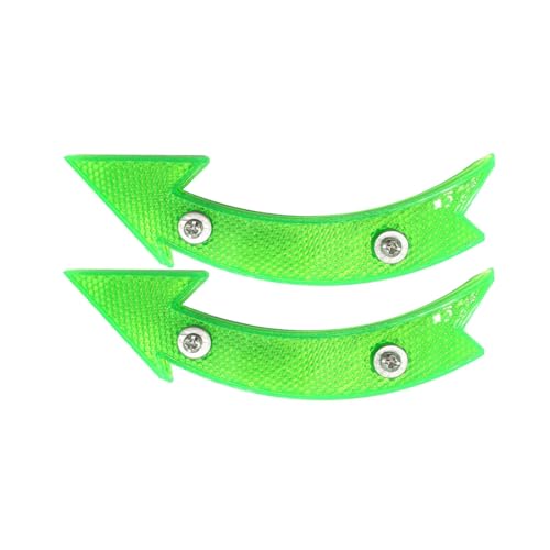 Lyyxjsltd 2 個 自転車ホイールリフレクター、自転車スポークリフレクター、大人用警告リフレクター、サイクリングパーツ用自転車ホイールリフレクター (グリーン)