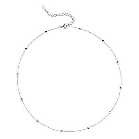 Minimalist S925 Silver Ball Choker Necklace Cover