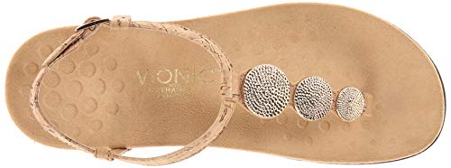 Vionic Lizbeth Women's T-Strap Orthotic Sandal Gold Cork - 6.5 Medium #TOP4