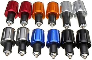 JenNiFer 7/8 Zoll 22Mm Universal Motorrad Lenkerenden Stecker Grip Gewichte Anti Vibration - Schwarz