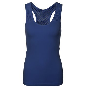 Women Out Sport Vest Backless Gym Tight Tank Fitness Running Vest - Blue