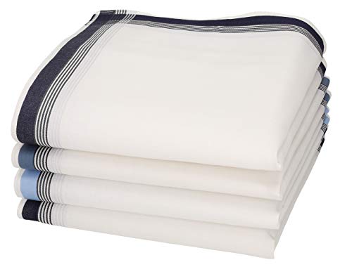 Betz 4 Stück Herren Stoff Taschentücher in der Geschenkbox 100% Baumwolle Farbe Dessin 3