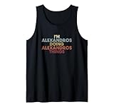 Alexandros Name Alexandros Personalized Name First Given Camiseta sin Mangas