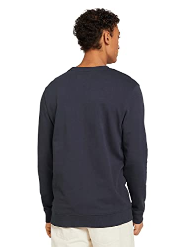 TOM TAILOR Denim Felpa con Struttura, Uomo, Grigio...