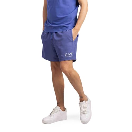 Short de bain EA7 Emporio Armani Marlin bleu coupe régulière homme