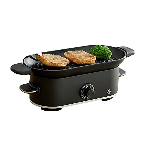 Eugieove Sartén eléctrica de Aceite Poco Profundo, sartenes eléctricas antiadherentes para...