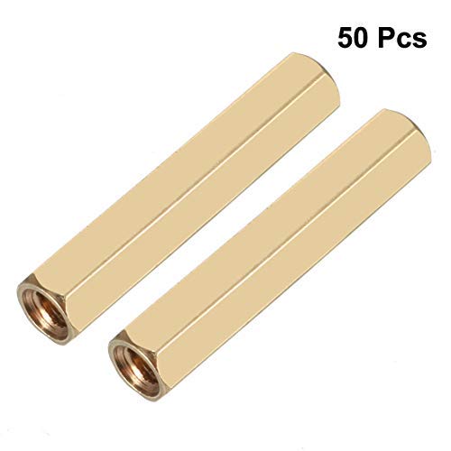 50 Distanziatori In Ottone Diritto PCB Con Filettatura Femmina Hex M3 X 5 X 25 Mm - Foto 3
