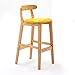 Produktbild WDNMDY Barhocker 2er Set Barstühle Zeichenhocker aus Holz Schwenkbar Tresenhocker mit Fußstütze Lehne Küchenhocker Büro Studio Hocker