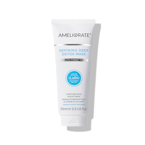 Ameliorate Refining Deep Detox Mask 100ml | Lab6, Lactic Acid, AHAs | Dermatologically tested