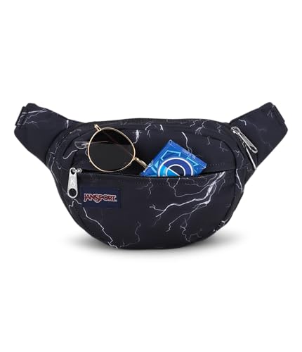 Image of JanSport Fifth Avenue Fanny Pack Crossbody Bags for Women, Men - Stylish, Durable Waist Bag with Adjustable Belt, Main Zippered Pocket, Quick Stash Pocket, Travel Essentials, Electric Bolts
