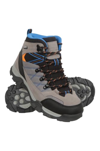 Image of Mountain Warehouse Trail Kids Waterproof Walking Boots - Girls & Boys Shoes - Hiking, Outdoors Grey Junior Shoe Size 3