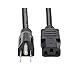 Tripp Lite Heavy Duty Computer Power Cord, 15A, 14AWG (NEMA 5-15P to IEC-320-C13), 10-ft. (P007-010)