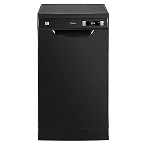 Bomann GSP 7407 Vaatwasser, staand/geschikt voor onderbouw, 45 cm uitvoering, 10 couverts, 6 programma’s, zwart