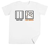 e30 m3 evo interior Schnelle Lieferung Fast Car - Fast Driver Kinder Unisex Jungen Mädchen Weiß T-Shirt Kids Unisex T-Shirt