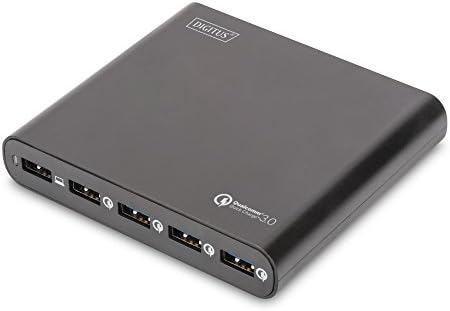 DIGITUS Ładowarka 65 W - Z kablem do ładowania USB-C - Fast Charger Power Delivery (PD 3.0) - Do MacBook Pro/Air, Lenovo, ThinkPad, HP, Dell, ASUS, Acer & Urządzenia mobilne - Czarny