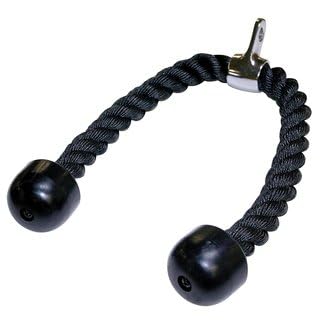 DESCTIDY Gym Fitness Equipment Tricep Rope Strength Training Bodybuilding Exercise Nylon Black Double Handle Tricep Rope TR46-image-27