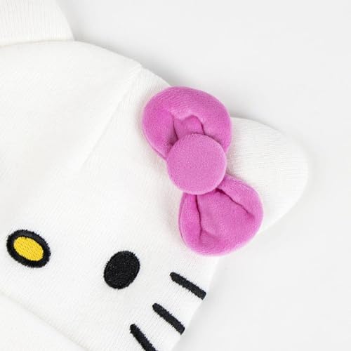 Gorro Hello Kitty pour enfant : bonnet en maille doux et chaud - 3