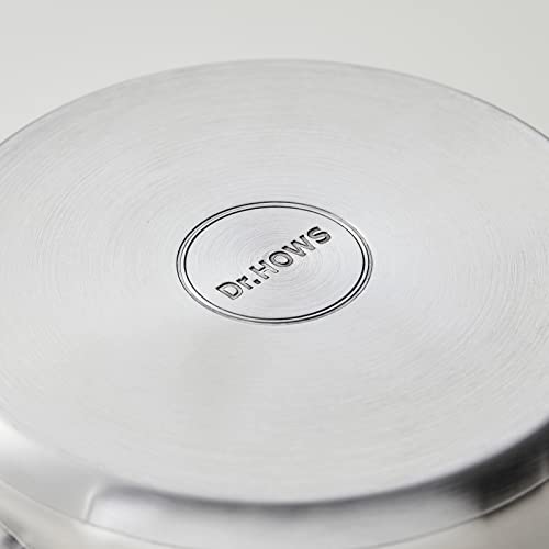 Dr.hows Deluxe Stainless Steel Tea Kettle Mini Stovetop 1.5L, Folding Silicone Ergonomic Handle, Easy To Clean, Small Teapot, Water Boiler For Tea, Coffee #TOP2