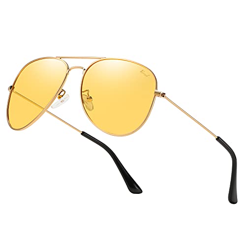 Image of Aviator Sunglasses for Men Women, Polarized Mirrored UV400 Lenses, Lightweight & Classic for Driving & Outdoors