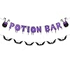 Purple glitter potion bar banner and black glitter bat banner halloween party decorationshalloween party banner for haunted housebat decorationshalloween mantle home decor  urban country home decor