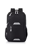 [アメリカンツーリスター] バックパック リュック ブレット BRETT バックパック軽量 約700g 容量 31L PC収納可 サイドポケット リフレクター レインカバー付き サスペンション付きストラップ 通学 通勤 ブラック