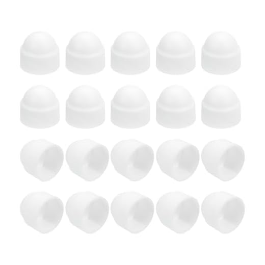 Generic Nut Protection Cap, 20Pcs M5x8x10mm - Plastic Hexagonal Screw Protection Cap, Dome Acorn Hex Head Bolt Covers, Waterproof Decorative Cap (White)