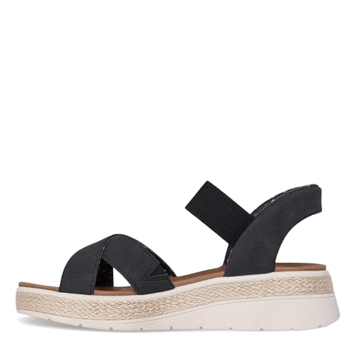 Image of Skechers Women's 114414 BOBS Sun Ray Move Over Slip-Ins Black Sandals (WIDE)