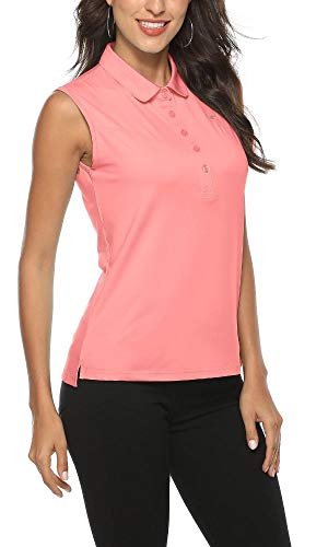 Image of AIRIKE Golf Polo Shirts for Women Sleeveless Summer Sports Athletic Fashionable Workwear-Quick Dry Womens Tank Tops
