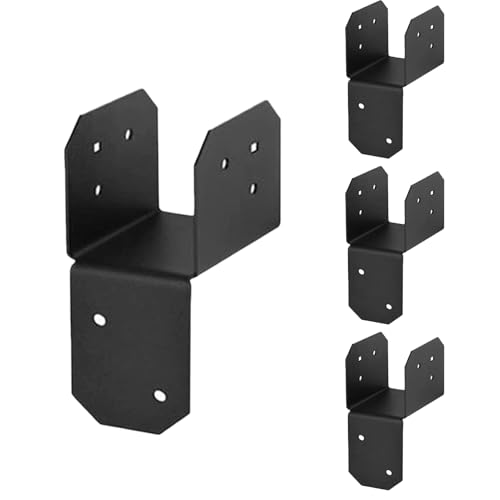 Escuadras para pérgola – Fijación de marco de techo – 4 piezas Conector de unión de poste de alta resistencia para refugios Gazebo terrazas porches refugios coche graneros jardines