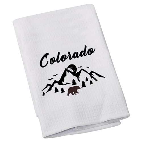 Colorado Souvenir Dish Towel Colorado Lover Gift Colorado Housewarming Kitchen Towel Colorado Mountain Gift (Colorado)