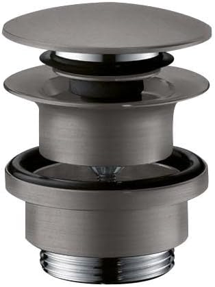 hansgrohe Sink Drain with 3-inch Cover Polished Black Chrome, 50100331