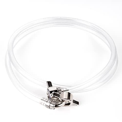 GASTROBEDARF WESTERBARKEY 1 5m Bierschlauch 7mm (außen 12mm) halbklar komplett mit Überwurf & Tülle