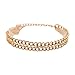 Women Gold Metal Boot Chain Bracelet Shoe Anklet Double Strands Charm Classy Fashion Jewelry z034