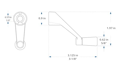 Image of Window Crank Handle Replacement, (Pack of 2)(White Color) Fit to [3 /8 inch Spline Socket Crank Handle]. Spline Socket, Smooth 360-Degree Operation.Casement,Compatible Andersen,Material: Zinc Alloy