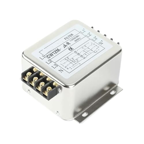Filtro de potencia trifásico contra interferencias en redes de 380V con terminales de tornillo
