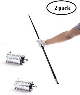 LSB 43-1/4" 2 Pack Black Metal Appearing Cane Magic Wand with 2 Free
