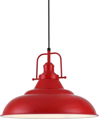 Red Industrial Pendant Light for Kitchen Island