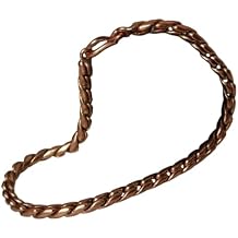 Pure Copper Chain Unisex Bracelet, Solid Copper Bracelet Jewellery length 8.5 inches Eco Friendly Gifts,Bracelet or Anklet, Genuine Copper Chain Bracelet