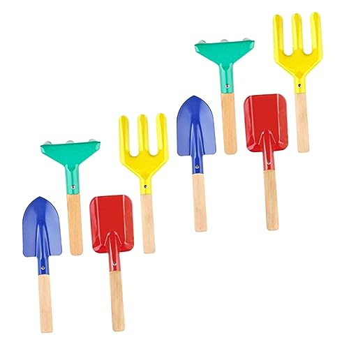 ERINGOGO 1 Juego Herramienta Llave Inglesa Cobertura Cortasetos Fuerza celador Jardin paisajeros rugerizado rastrillo de jardín pequeña Pala de jardinería Paleta con Mango de Madera