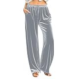 Kassercny Women's Velvet Sweatpants Casual High Waisted...