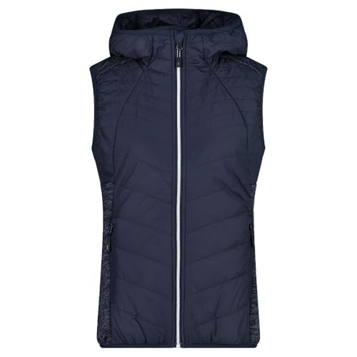 CMP Damen Hybrid Hoodie Weste, black blue, 36
