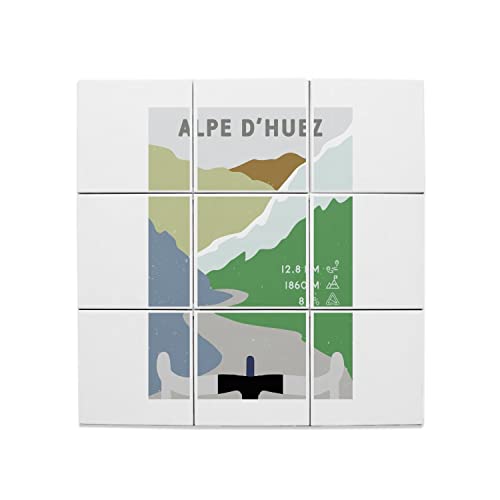 Carreaux céramique Alpe d'Huez fresque murale vélo pour salon de cycliste passionné