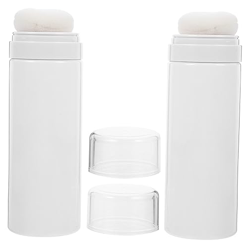 Totority 2 Pçs Folha De Pó Facial Recipientes De Viagem Para Cuidados Com A Da Mãe Pós De Bebê Garra