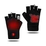 YROHGKPN Isolierte Halbfinger Stulpen, wiederaufladbar, schnelles Auftauen für Arbeiten Winter, Handkomfort, Twelve Fifty, Touch Panel kompatible Stulpen, über USB wiederaufladbar
